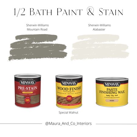 Paint and stain color used in half bath


#LTKunder100 #LTKmens #LTKhome