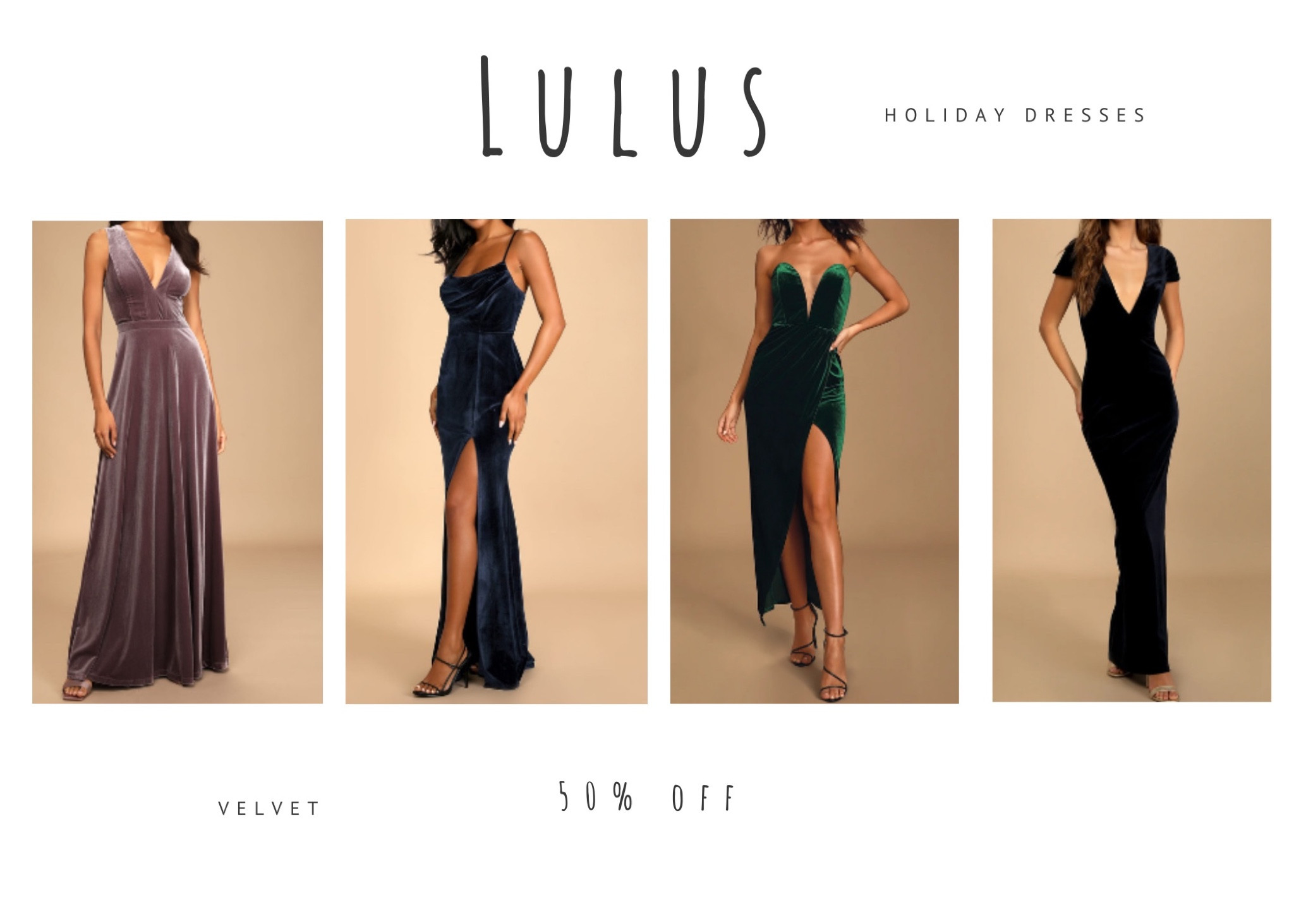 Velvet holiday dresses and some great options for winter weddings and of course holiday parties. 

#LTKHoliday #LTKCyberweek #LTKsalealert