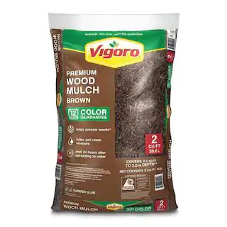 2 cu. ft. Bagged Premium Brown Wood Mulch | The Home Depot