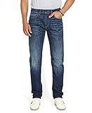 Buffalo David Bitton mens Ben Relaxed Tapered Denim Jeans, Dark Blue Sanded Indigo, 33W x 30L US | Amazon (US)