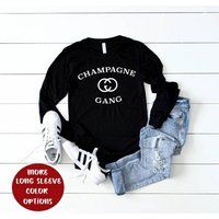 Champagne Gang Long Sleeve Shirt, Cg Sleeve, Ladies Fashion Color Chart in Photos, Unisex Sizes, Fun | Etsy (US)
