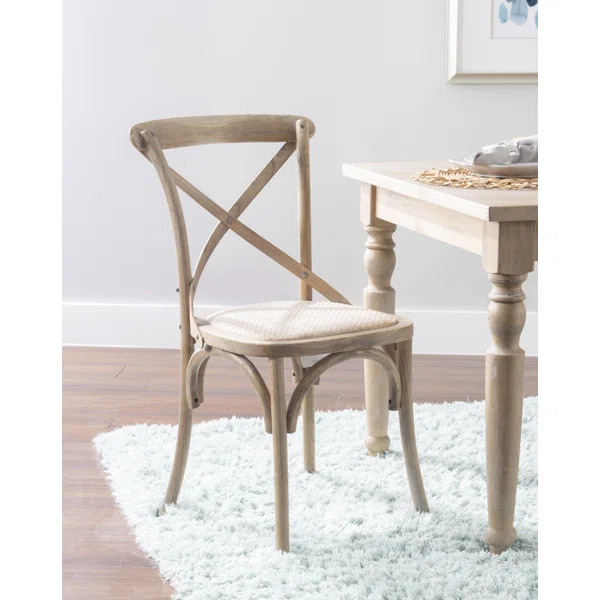 Kingery Solid Elm Wood Cross Back Side Chair | Wayfair North America