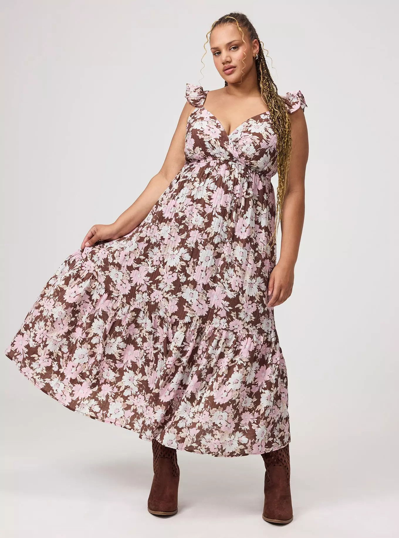Ruffle Surplice Maxi Dress | Torrid (US & Canada)