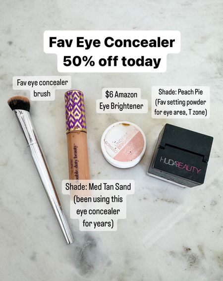 What I use daily for eye makeup. Shade is in the image. Fav eye concealer 50% off today. 

#LTKsalealert #LTKbeauty #LTKover40