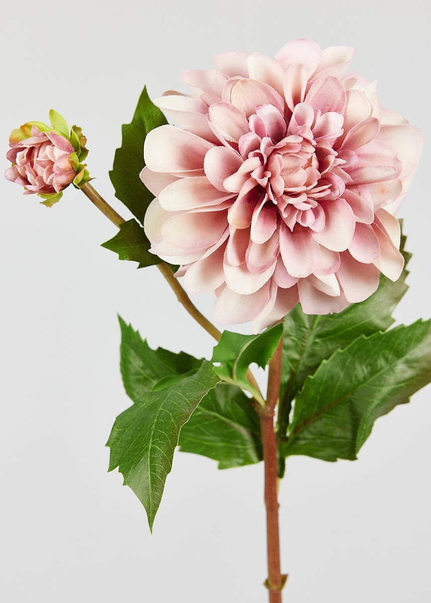 Dusty Mauve Real Touch Dahlia | Best Artificial Flowers at Afloral.com | Afloral