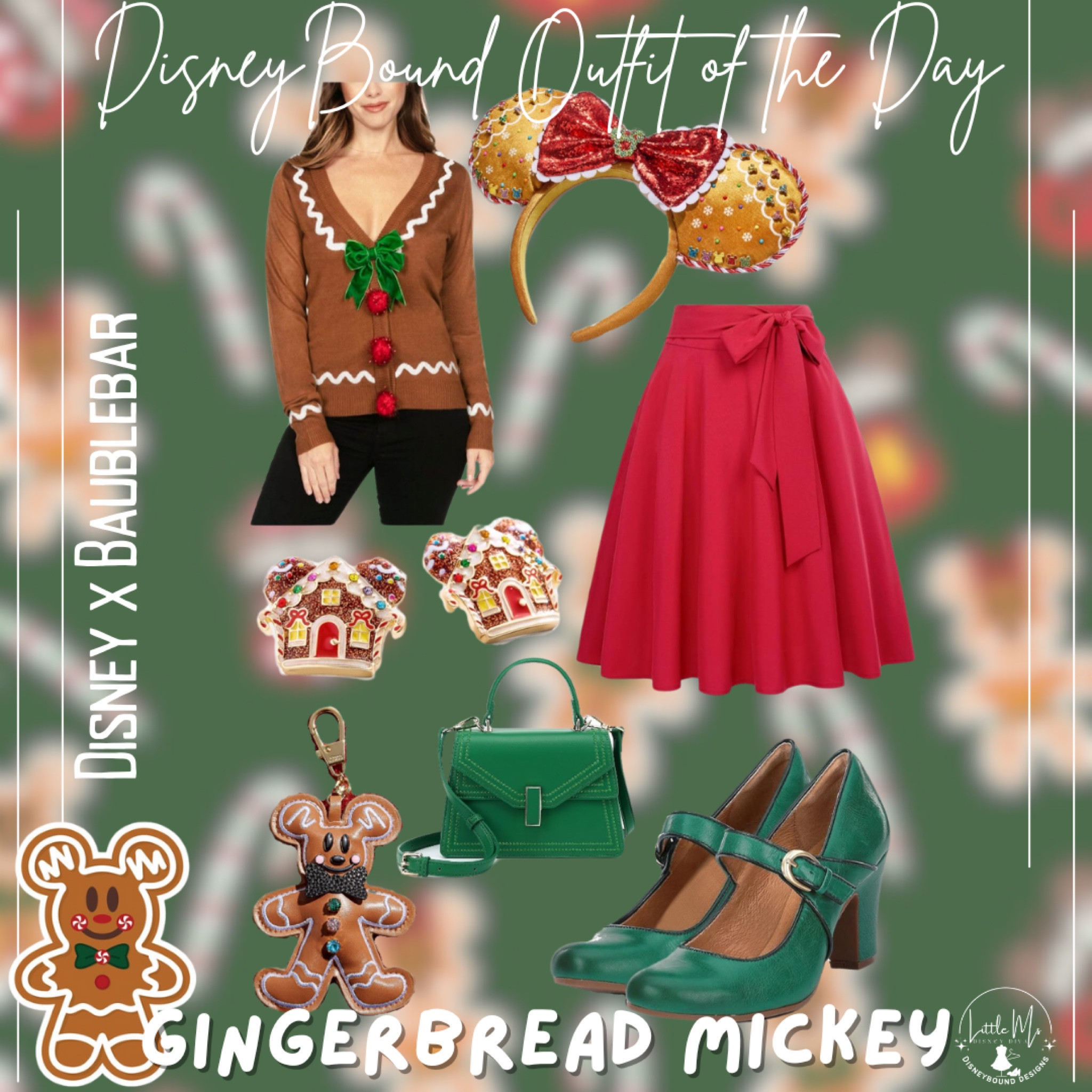 Gingerbread Mickey Disney Bound Outfit Inspiration | Disney x BaubleBar 

#LTKTravel #LTKHoliday #LTKMidsize