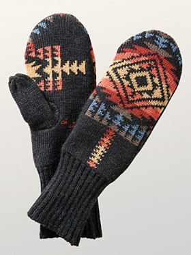 Fleece Lined Jacquard Mittens | Pendleton