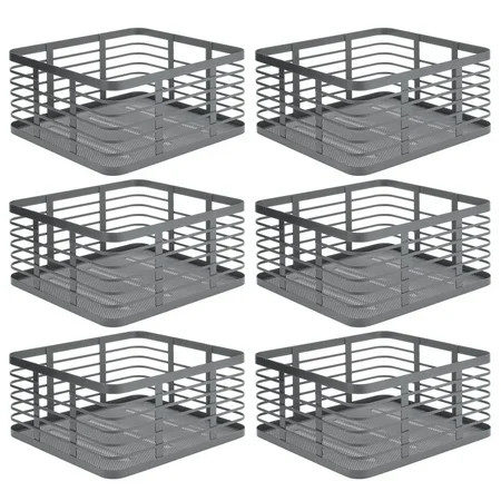 mDesign Modern Decor Metal Wire Food Organizer Storage Bin Baskets for Kitchen Cabinets Pantry Bathr | Walmart (US)