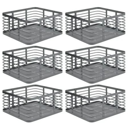 mDesign Modern Decor Metal Wire Food Organizer Storage Bin Baskets for Kitchen Cabinets Pantry Bathr | Walmart (US)