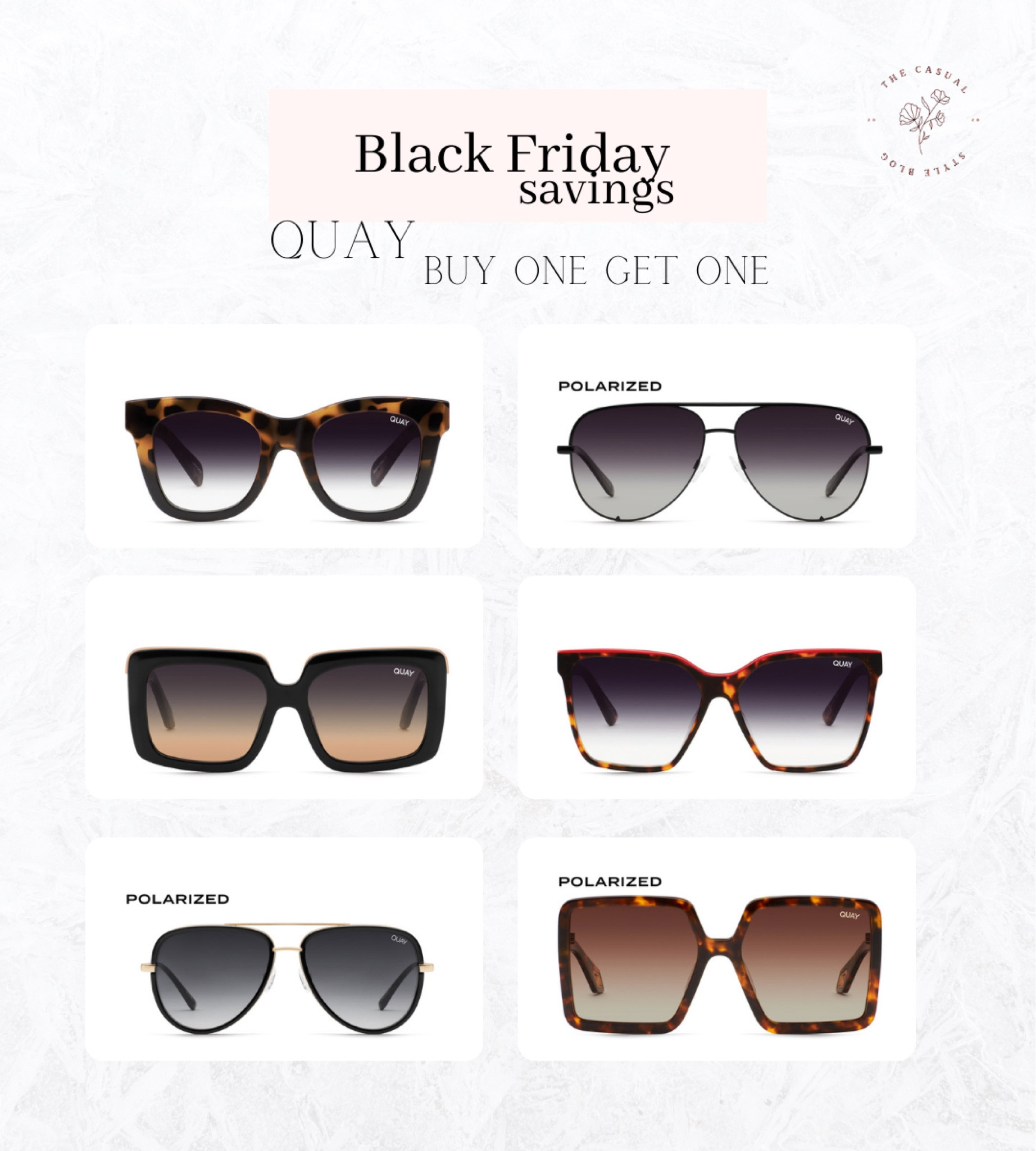 Quay Sunglasses, but one get one! 



#LTKCyberweek #LTKunder100 #LTKsalealert