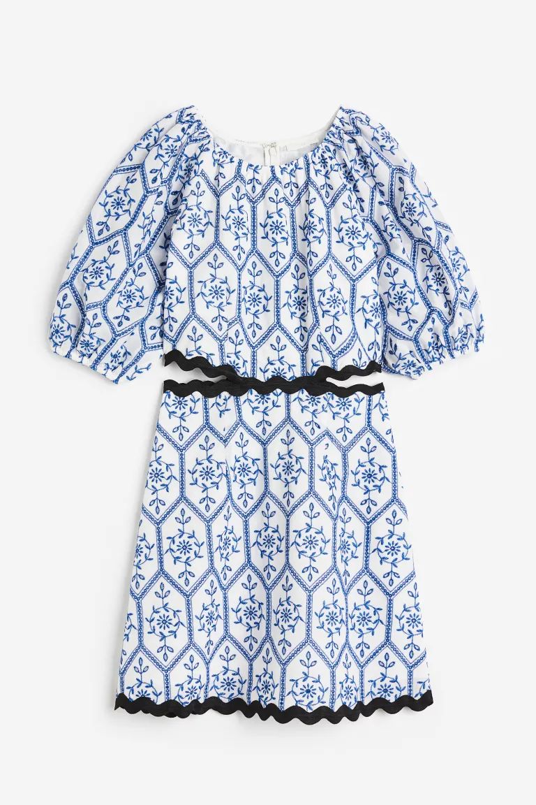Eyelet Embroidered Cut-out Dress | H&M (US + CA)
