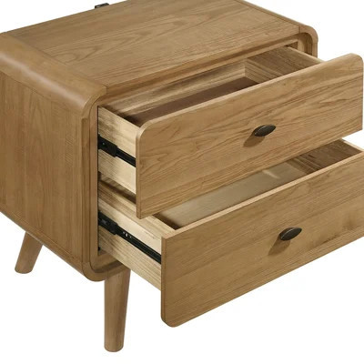 Winston Light Ash 2-drawer Nightstand Bedside Table | Wayfair North America