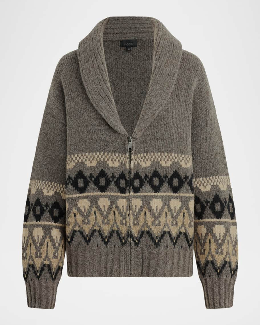 Joe's Jeans The Inga Fairisle Zip Sweater | Neiman Marcus