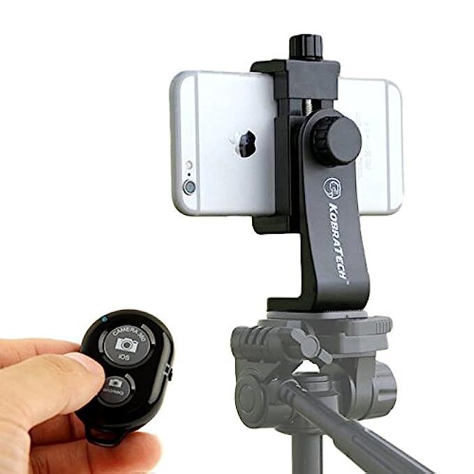 KobraTech Cell Phone Tripod Mount - UniMount 360 Universal iPhone Tripod Mount Adapter with Remote | Amazon (US)