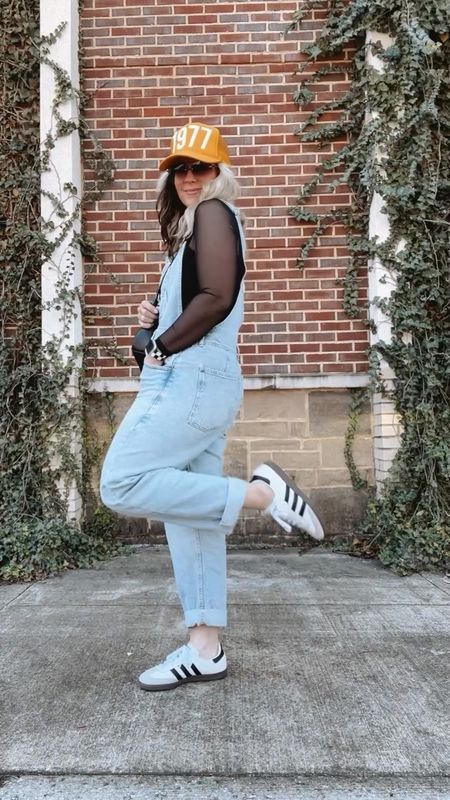 My spring ootd 
Overalls size M
Bodysuit size M
Sneaks sized down 
Trucker hat, year trucker hat, overalls, denim overalls, adidas samba, ascot and hart, spring style, spring outfit, free people style, mesh bodysuit 

#LTKover40 #LTKSeasonal #LTKVideo