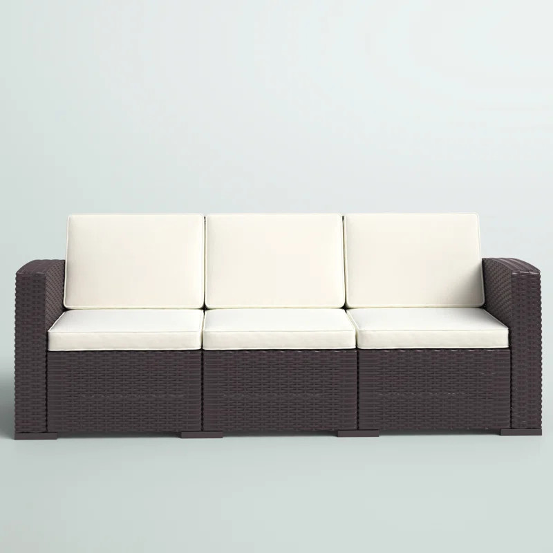 Mcchesney 78'' Wide Outdoor Patio Sofa with Cushions | Wayfair North America