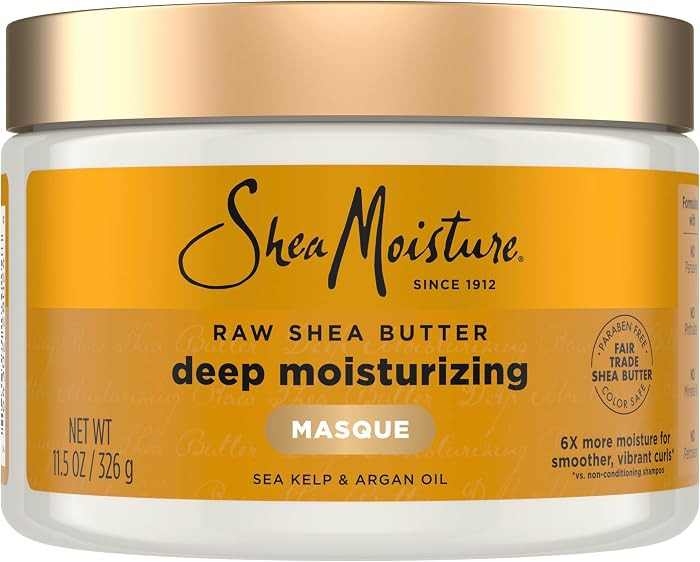 SheaMoisture Raw Shea Butter Deep Moisturizing Hair Masque for Curly Hair Raw Shea Butter Deep Co... | Amazon (US)