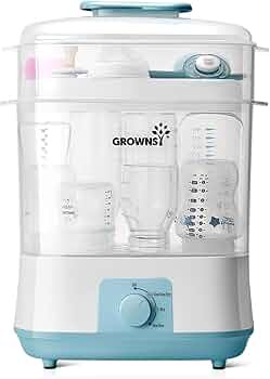 GROWNSY Bottle Sterilizer and Dryer, Electric Steam Baby Bottle Sterilizer, Bottle Sanitizer for ... | Amazon (US)
