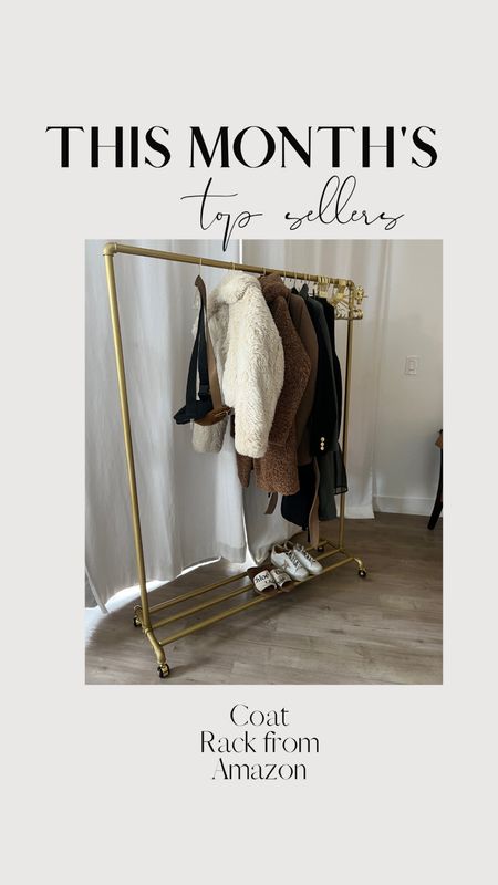 Amazon finds
Clothing rack
Coat Rack 
Gold coat hangers 

#LTKhome