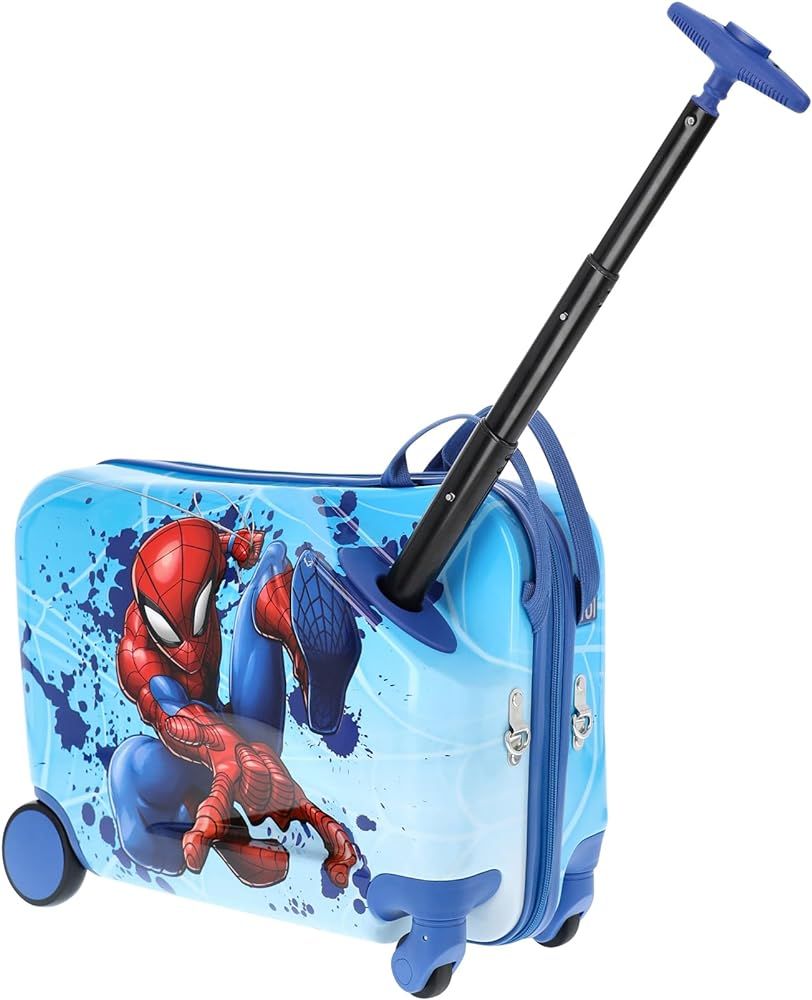 FUL Marvel Spider-Man 19 Inch Carry-On Luggage, Kids Ride On Suitcase with Spinner Wheels, Hardsh... | Amazon (US)