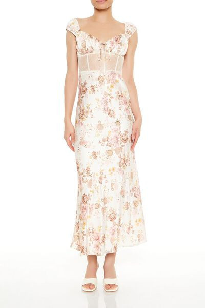 Floral Print Bow Maxi Dress | Forever 21