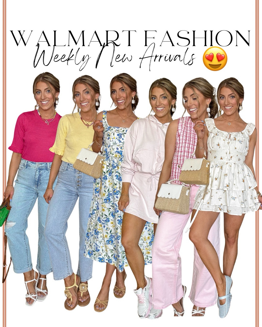 Walmart fashion is seriously having a moment and this week’s Walmart new arrivals are some of the cutest yet! 😍 From fresh spring denim to easy everyday dresses, lightweight layers, and the sweetest feminine details, these pieces look like they came from a much more expensive boutique.

I found so many amazing Walmart fashion finds including pastel denim, floral dresses, eyelet details, casual graphic sweatshirts, pretty spring tops, and the best everyday pieces you can mix and match all season long. These outfits are perfect for everyday mom life, school drop-off, spring events, weekend errands, and casual date nights.

The quality and details are honestly incredible for the price. Think scallops, eyelet, soft knits, feminine florals, relaxed denim, and easy spring layers that make getting dressed simple but still feel put together.

If you love affordable fashion that looks high-end, you are going to be obsessed with these new Walmart pieces. I styled several head-to-toe Walmart outfits to show how easy these finds are to wear all spring.



#walmartfashion #walmartfinds #walmartnewarrivals #springfashion #springoutfits #affordablefashion #budgetfashion #momstyle #everydayoutfits #walmartstyle #springstyle #denimstyle #casualoutfits #outfitinspiration #styleonabudget

#LTKootd #LTKPetite