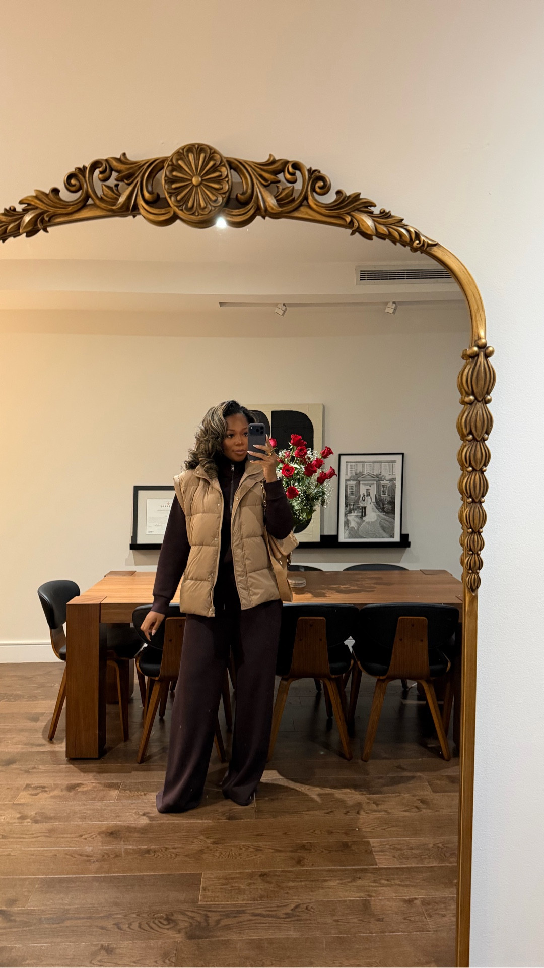 Love this little outfit. Vest is so comfy and warm. And of one of my fav Spanx sets!! Large top xl bottom 