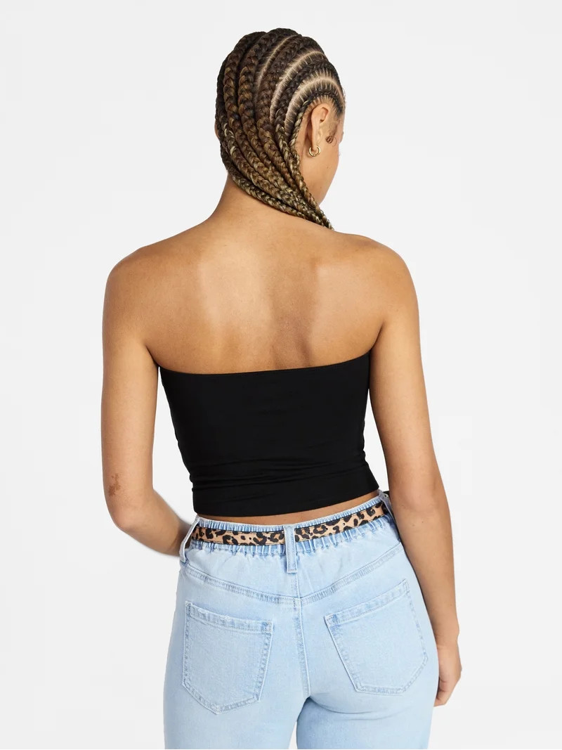 No Boundaries Cropped Tube Top, Women's XXS-XXL | Walmart (US)