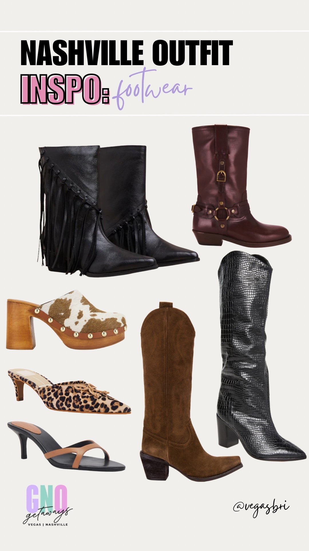 The boots are made for walking! 👢 Be ready to dance the night away on Broadway with these cowboy boot and heel options. These are a nice mix of comfort and fashion. These shoes can all be dressed up or down depending on the occasion! Do you have a favorite? 

#nashville #boots #westernboots #girlstrip #nashvilleoutfits #fringe #cowhide #revolve #lulus 

#LTKStyleTip #LTKTravel #LTKShoeCrush