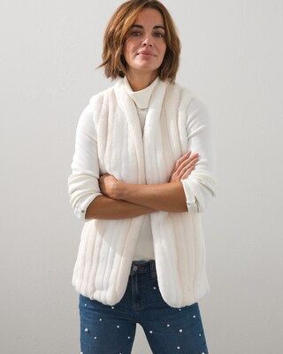 White Faux Fur Vest | Chico's