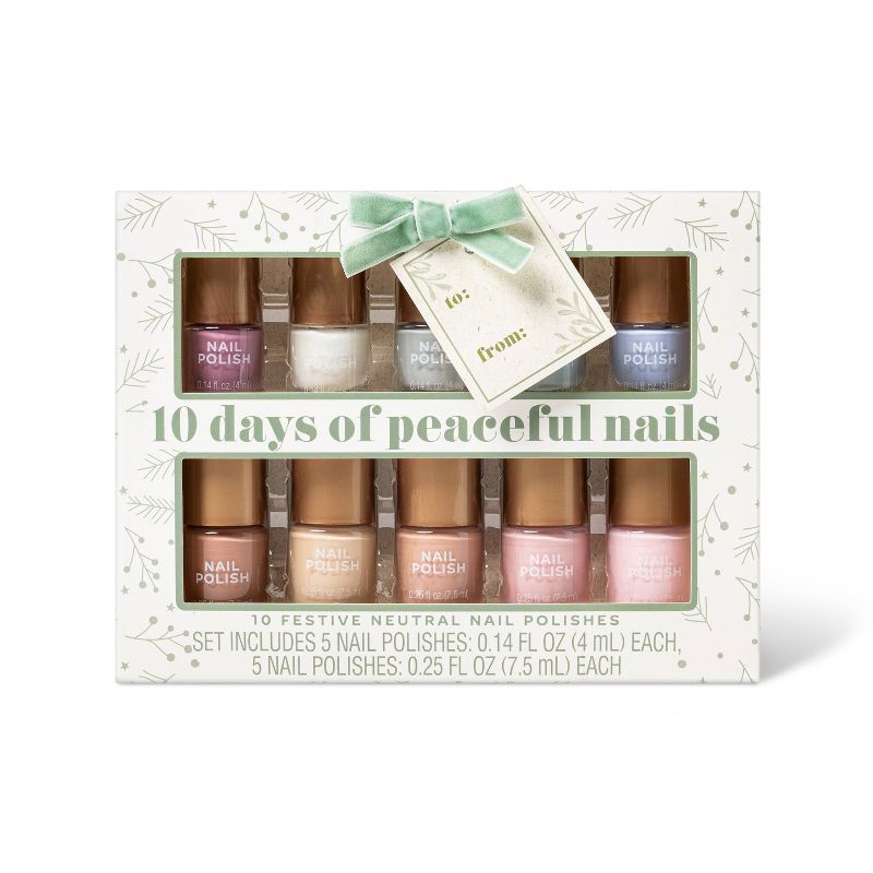 10 Days of Peaceful Nails Nail Polish Set - 10pc | Target