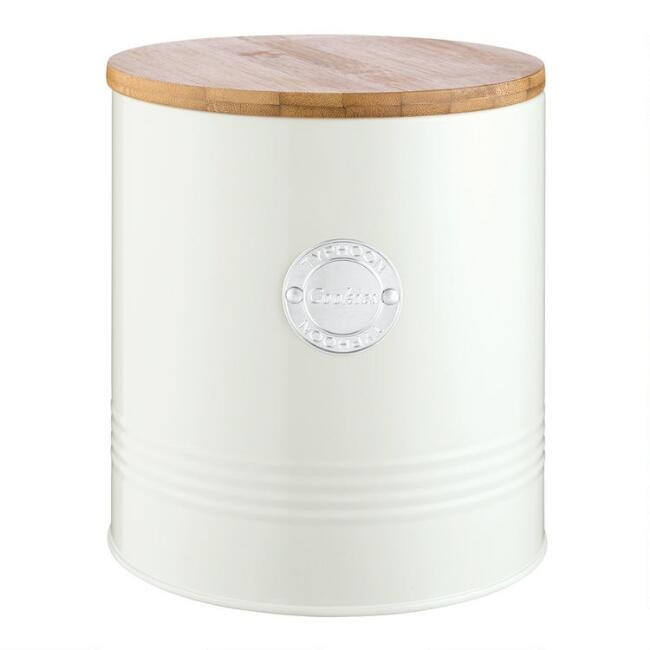Typhoon Living Steel Cookie Jar with Bamboo Lid | World Market
