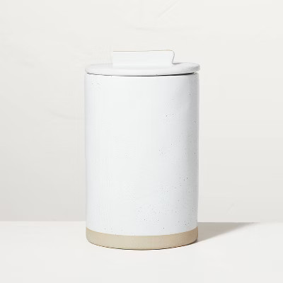 Large Speckled Matte Stoneware Canister Sour Cream/Tan - Hearth & Hand™ with Magnolia | Target