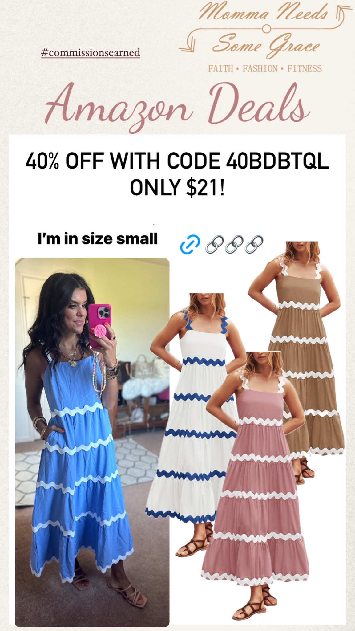 Rick Rack detail dress on promo until 6/15!

I’m in a size small!



#LTKFindsUnder50 #LTKSaleAlert #LTKSeasonal