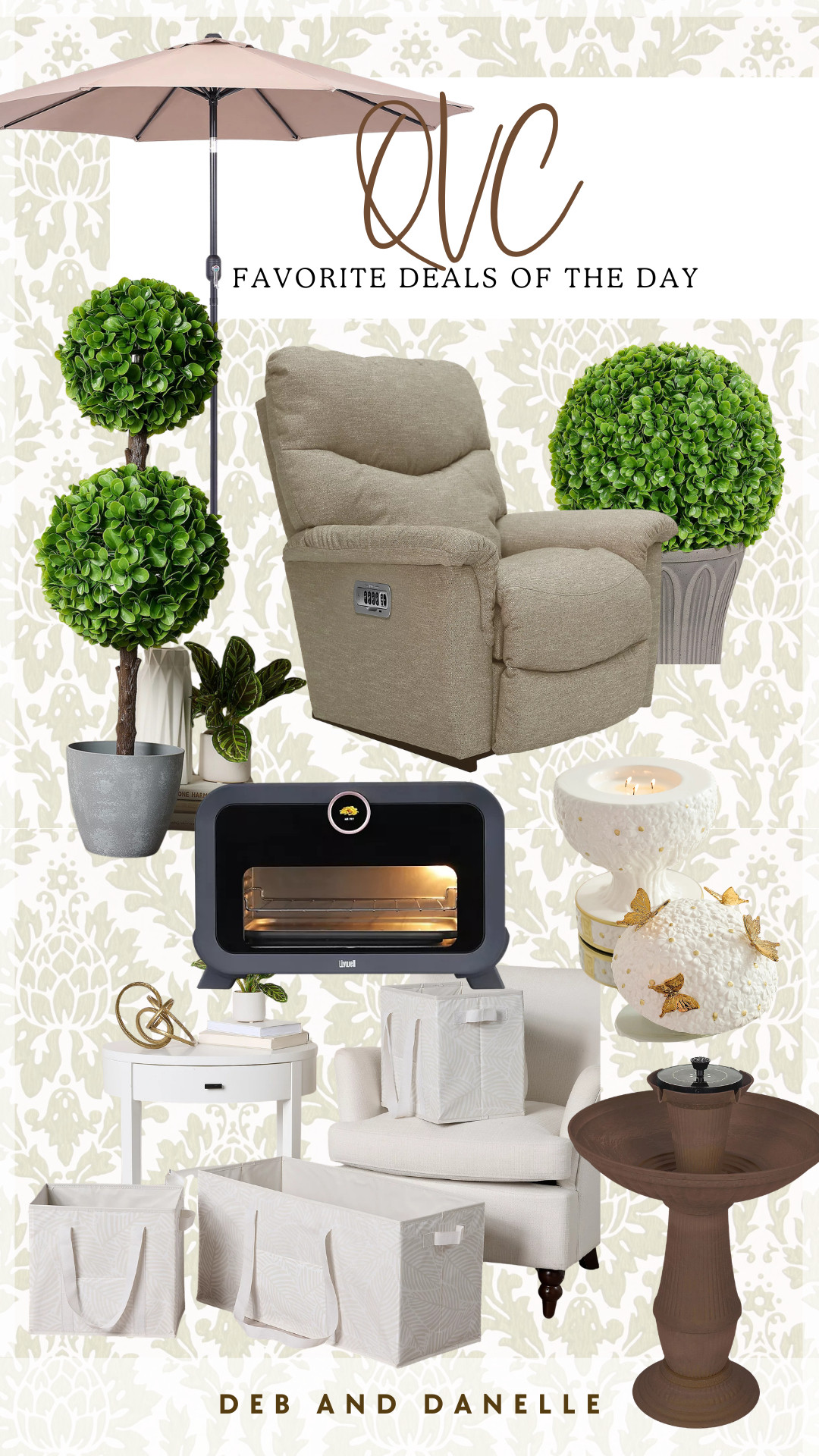 Here are some QVC home deals of the day, including some beautiful topiaries and storage bins.  

 #LTKHome #LTKSaleAlert