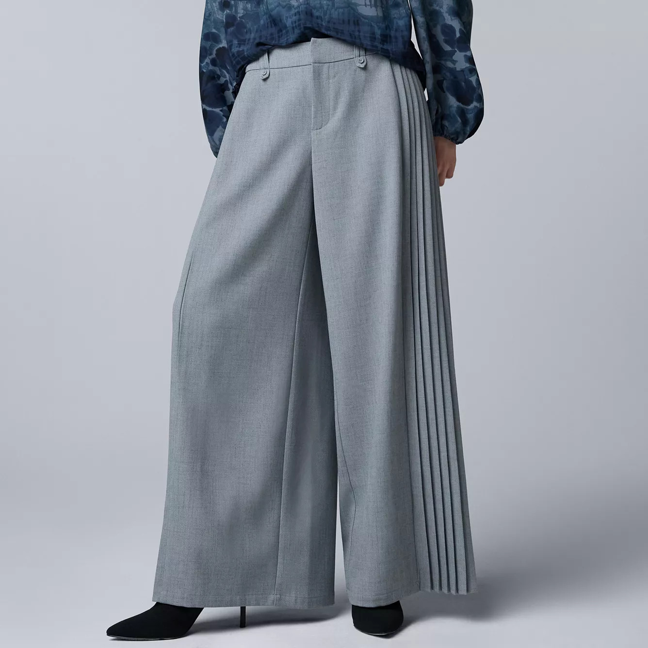 Women's Simply Vera Vera Wang Side Pleat Wide Leg Pants | Kohl's