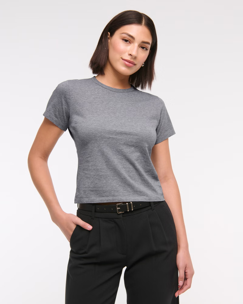 Women's Essential Polished Body-Skimming Tee | Women's Tops | Abercrombie.com | Abercrombie & Fitch (US)