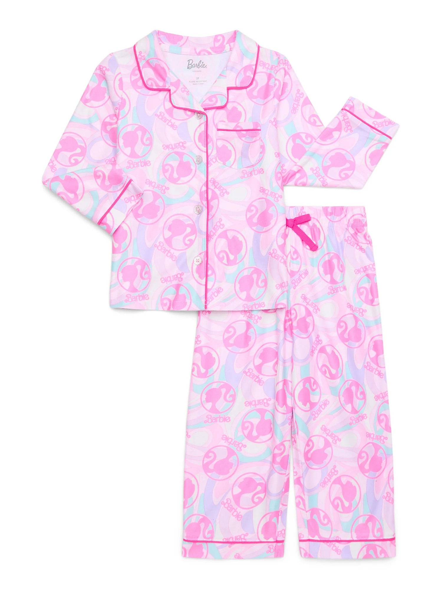Character Toddler Long Sleeve Top and Pants Pajama Coat Set, 2-Pieces, Sizes 2T-5T | Walmart (US)