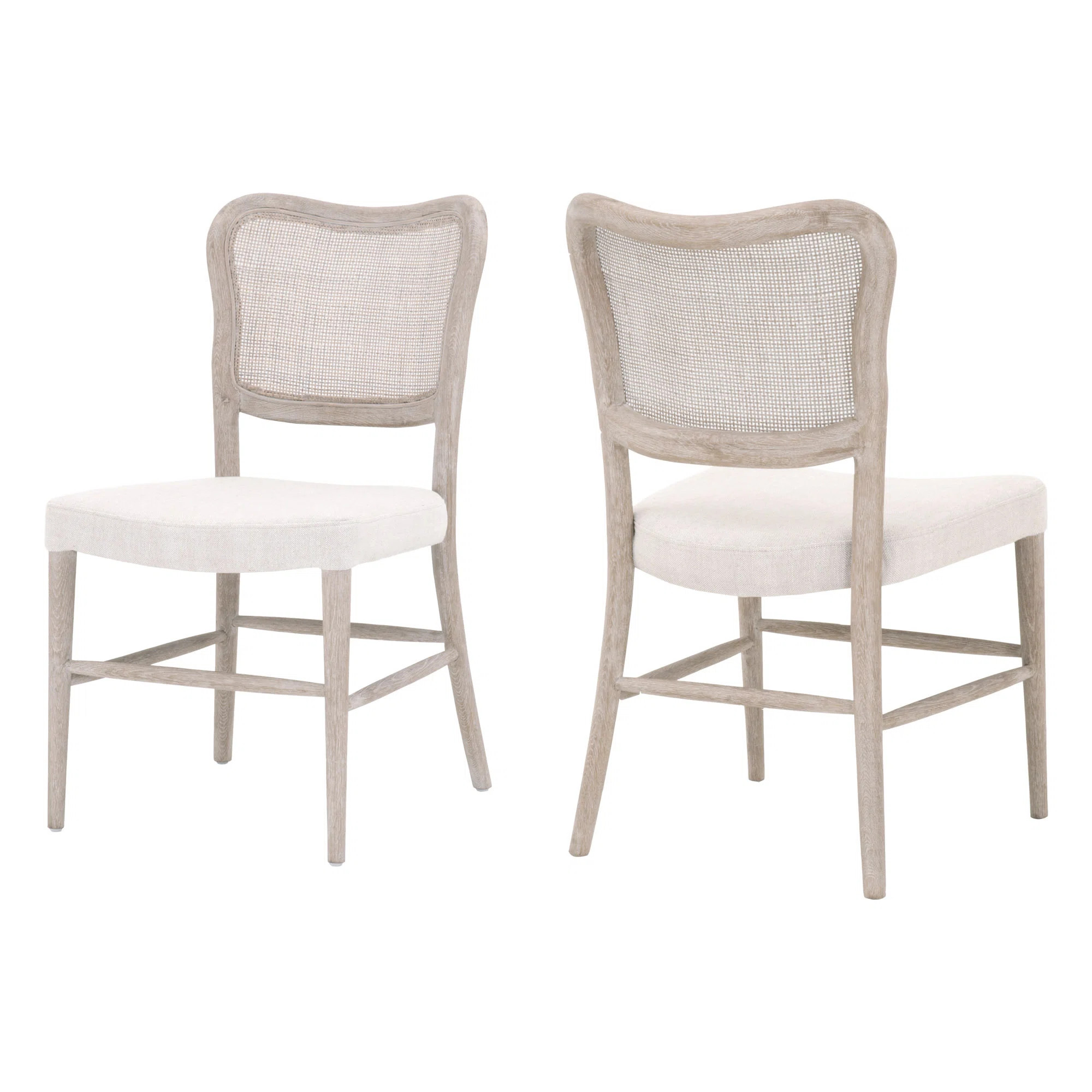 Tompkins 18.5'' H Upholstered Oak Side Chair (Set of 2) | Wayfair North America