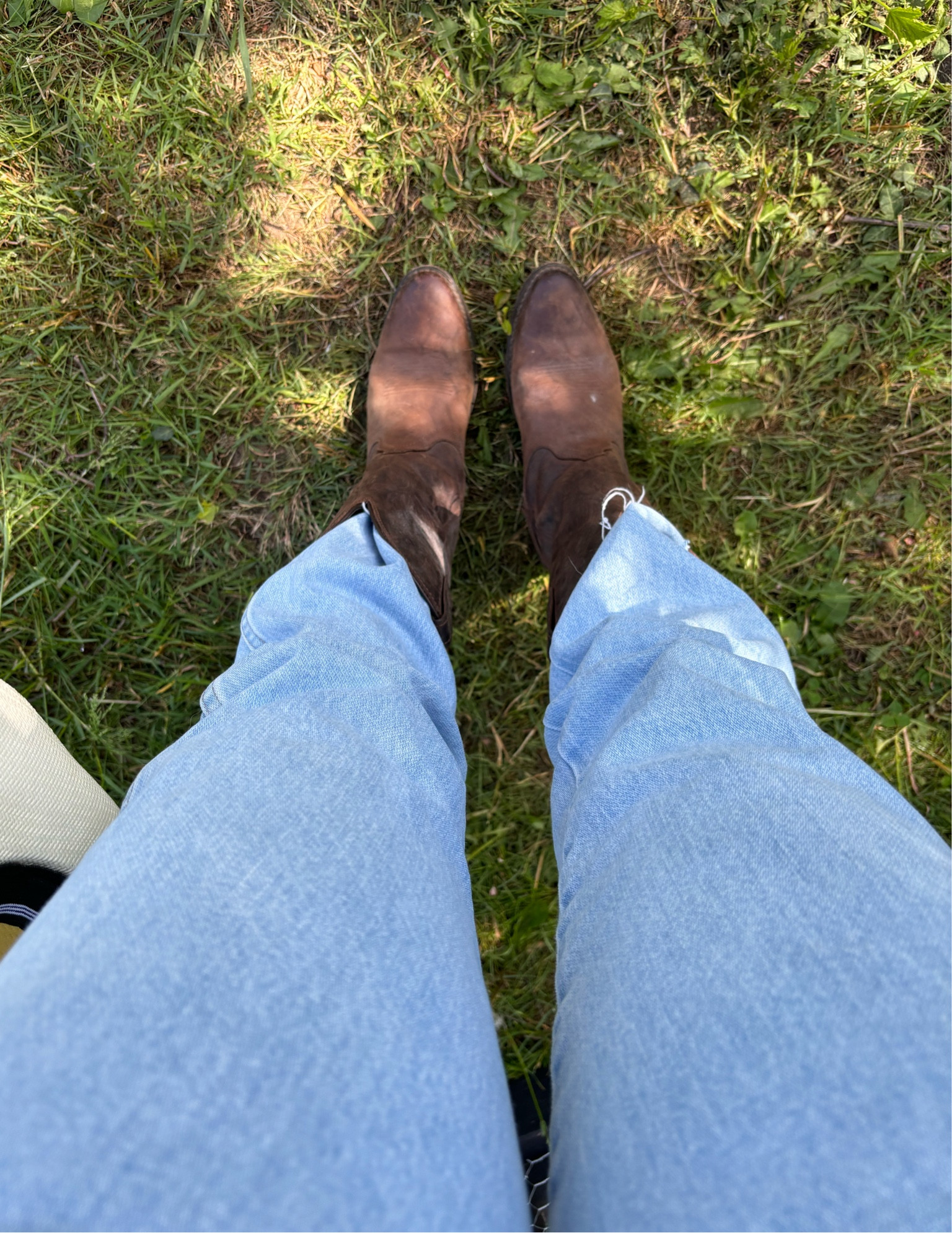 Casual chore outfit. Wrangler cowboy cut jeans and old cowgirl boots

#LTKFamily #LTKSeasonal #LTKShoeCrush