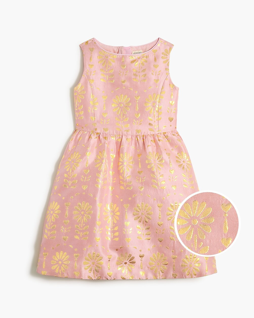 Girls' metallic floral brocade dress | J.Crew Factory