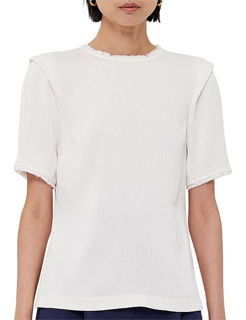 Marley Crepe Short Sleeve Top | David Jones (Australia & New Zealand)