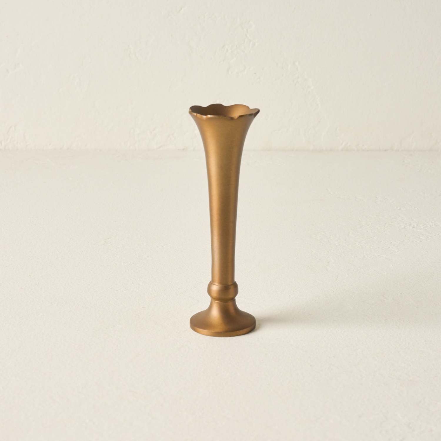 Flannery Scalloped Brass Bud Vase | Magnolia