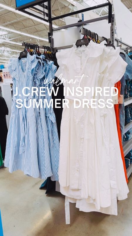 J.Crew inspired summer dress at Walmart! Quality and high end look! Runs slightly oversized, size down if in between sizes. I’m wearing a size small. 




Walmart fashion. Affordable style. Budget. J crew dupe. Lookalike. Summer stripes. White dress. Ruffle sleeve. Nantucket. Resort wear. Classic. 

#LTKFindsUnder50 #LTKStyleTip #LTKSaleAlert