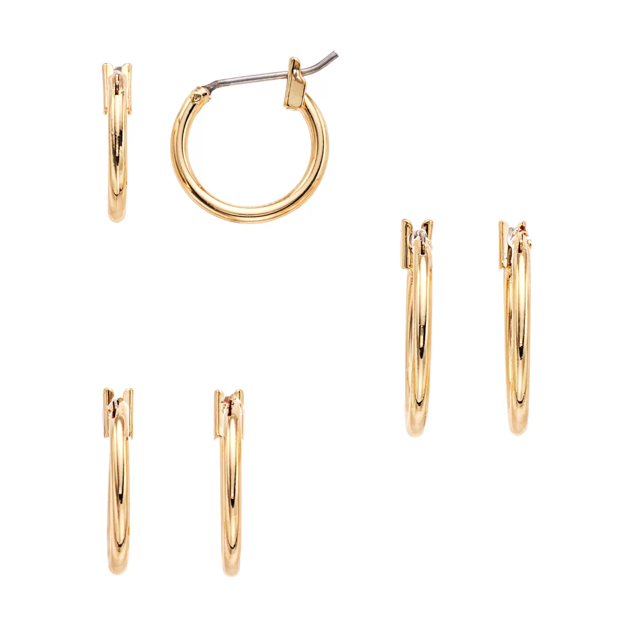 Nine West Small Hoop Earrings Trio Set | Kohl's