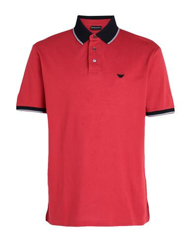 Emporio Armani Man Polo shirt Red Size M Cotton | YOOX (US)