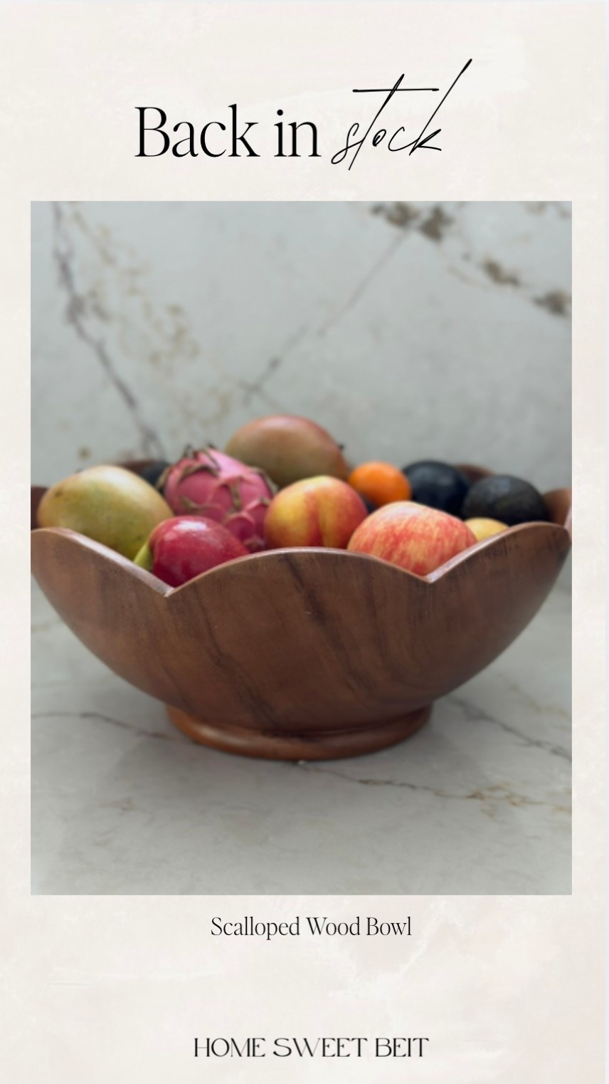 Back in stock! Scallop wood bowl!

Kitchen gift idea hostess must haves 

#LTKHome #LTKU