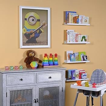 Wallniture Denver Wall Mounted Floating Shelves for Nursery Decor - Kid’s Room Bookshelf Displa... | Amazon (US)