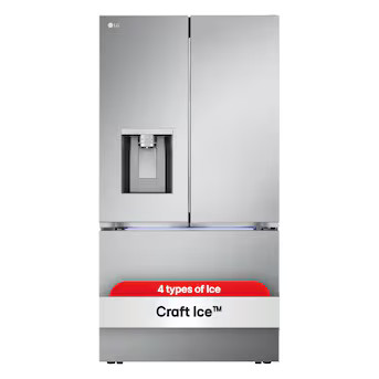 LG Counter-Depth MAX and 4 Types of Ice 25.5-cu ft 3 -Door 36-in Wide Smart Compatible French Doo... | Lowe's