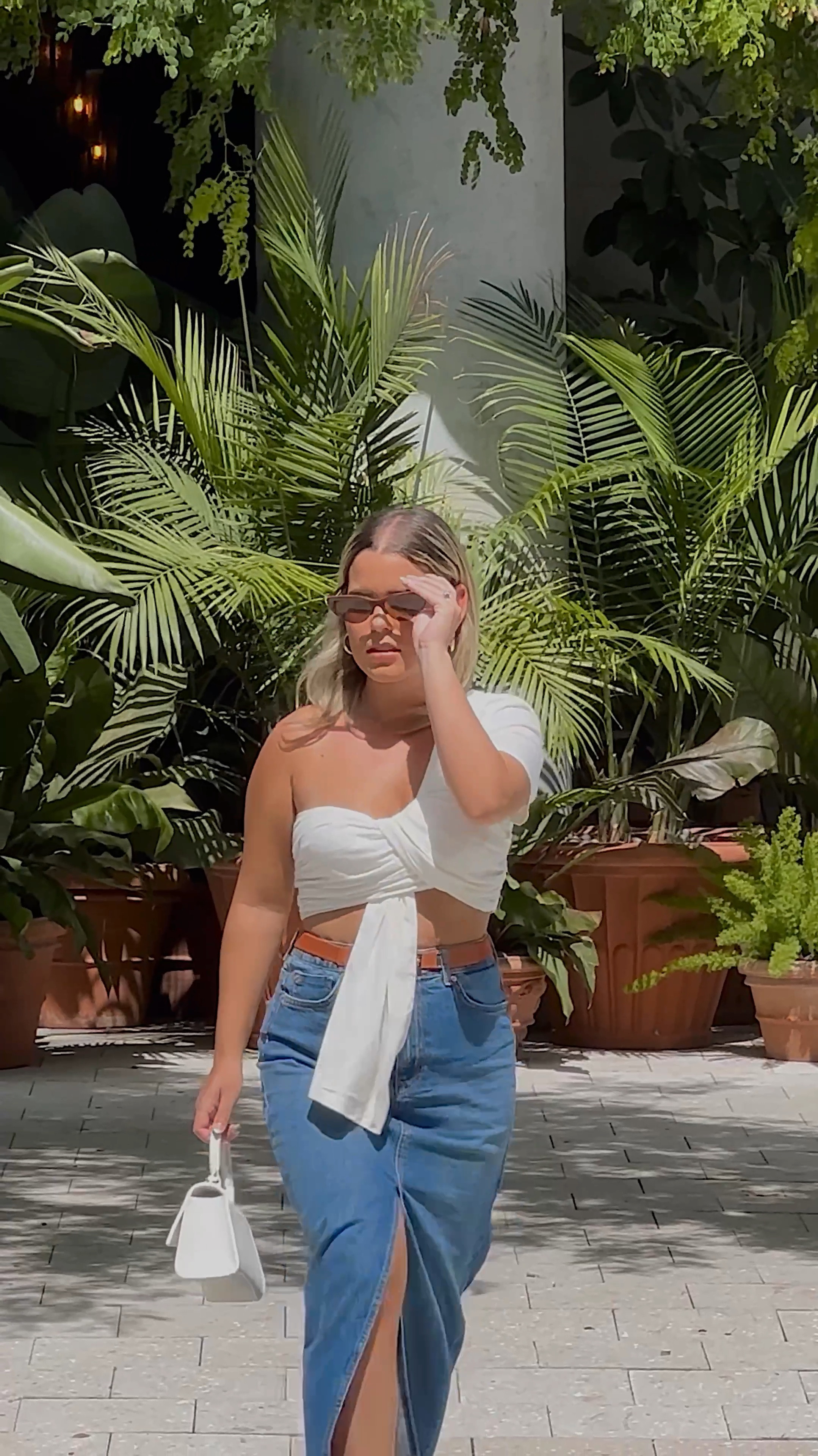 Summer casual look | Denim Slit Skirt with White Asymmetrical Top 

#denimskirt #casualoutfit #casualstyle #howtostyledenim #howtostyleflats #summeroutfitinspo #summerlook #vacationoutfitideas #asymmetricaltops

#LTKunder100 #LTKunder50 #LTKSeasonal